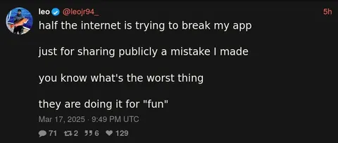 Internet Trying to Break My App