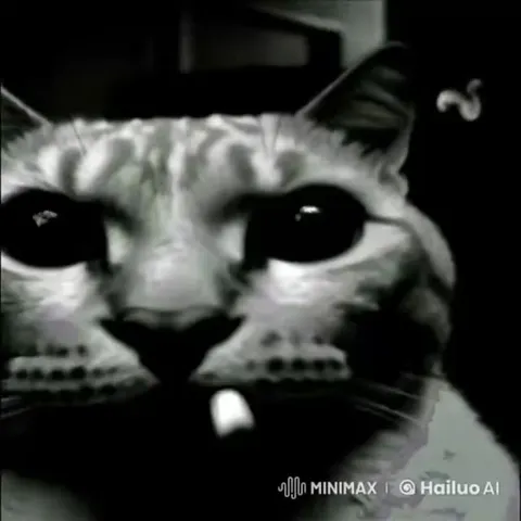 Зловещий кот с клыком