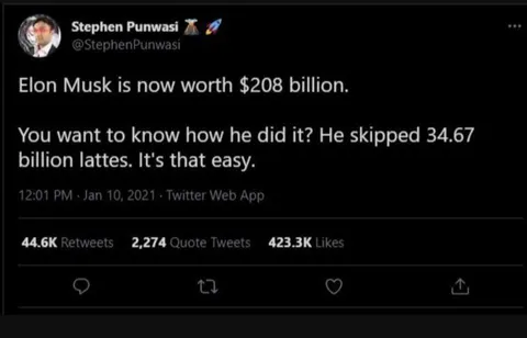 Elon Musk Skipped Lattes