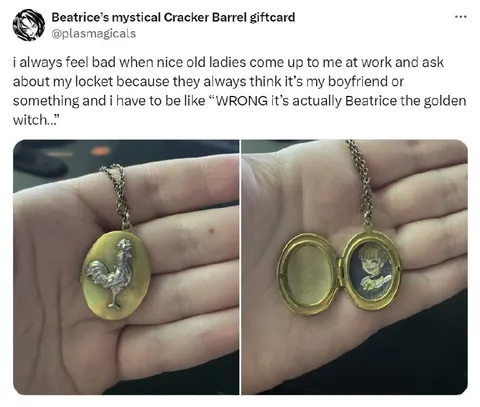 Beatrice Golden Witch Locket