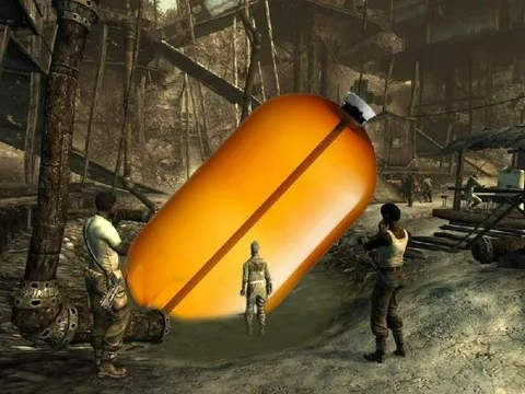 Гигантская оранжевая капсула в Fallout