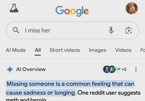 Google AI Suggests Meth and Heroin