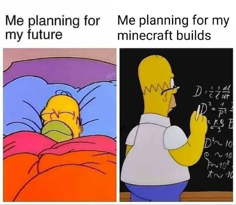 Future Plans vs Minecraft Builds