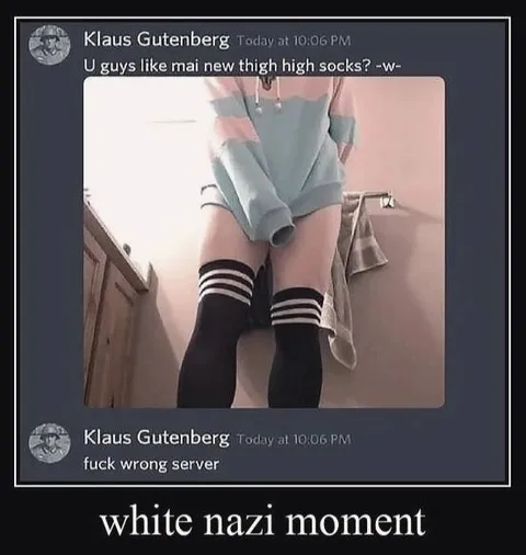 White Nazi Moment Wrong Server