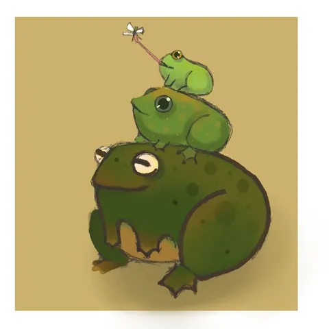 Лягушки на плечах друг друга