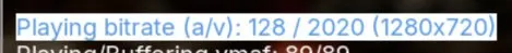 Playing Bitrate Screenshot