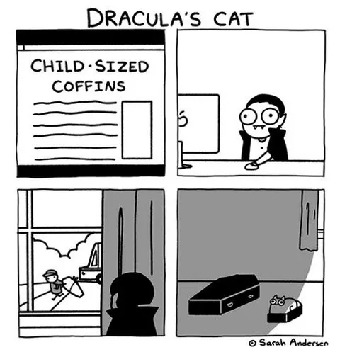 Dracula's Cat Finds Tiny Coffin