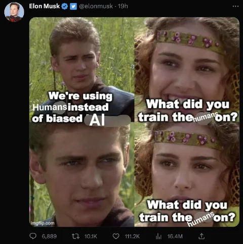 What Did You Train Humans On?