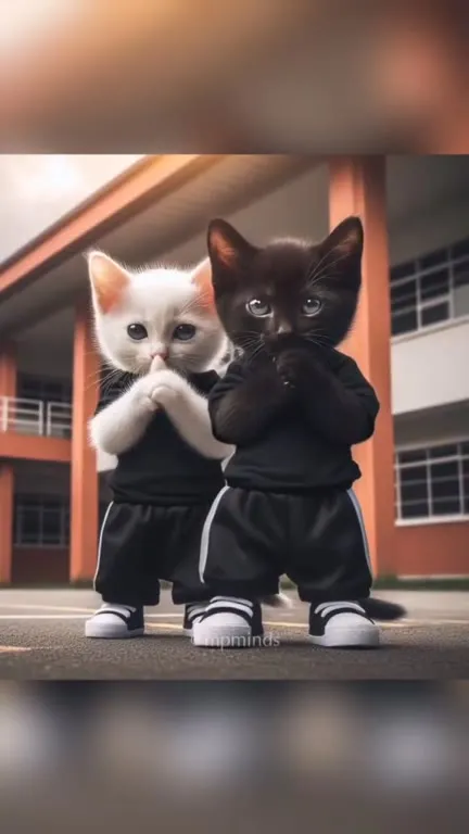 Котята идут в школу за КитКатом