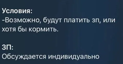 Зарплата обсуждается индивидуально