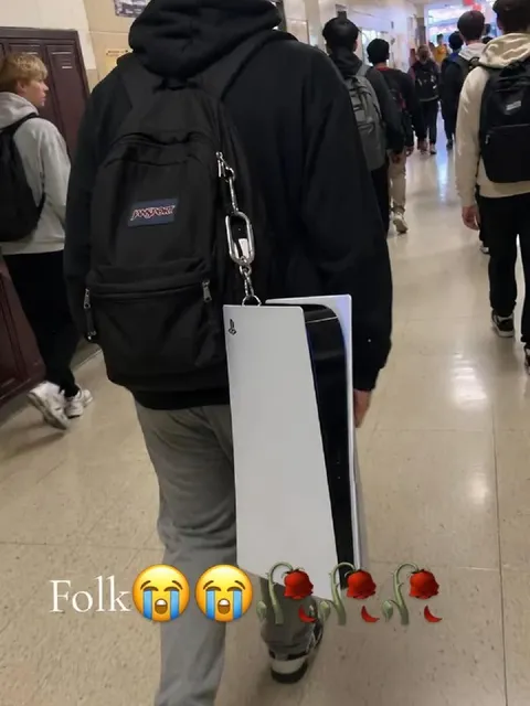 PS5 Hanging From Backpack