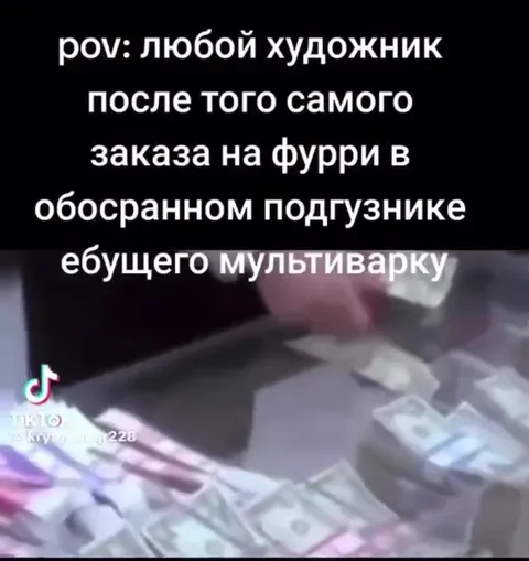 Художник после заказа на фурри