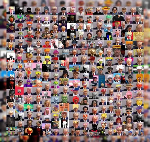 Trump Anime Face Collage