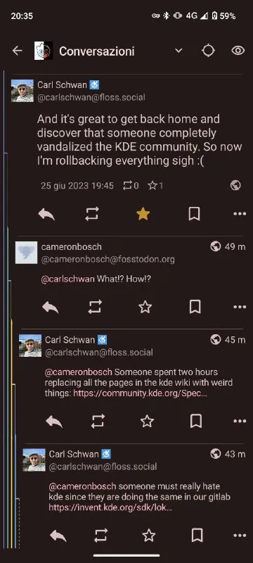 KDE vandalism rollback thread