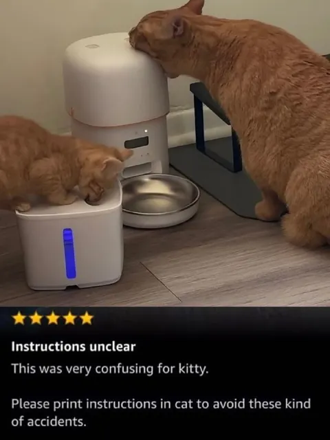 Confusing Cat Feeder Instructions