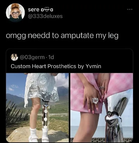 Custom Heart Prosthetic Leg