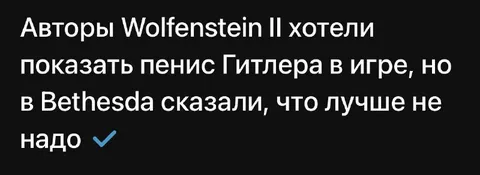 Пенис Гитлера в Wolfenstein II