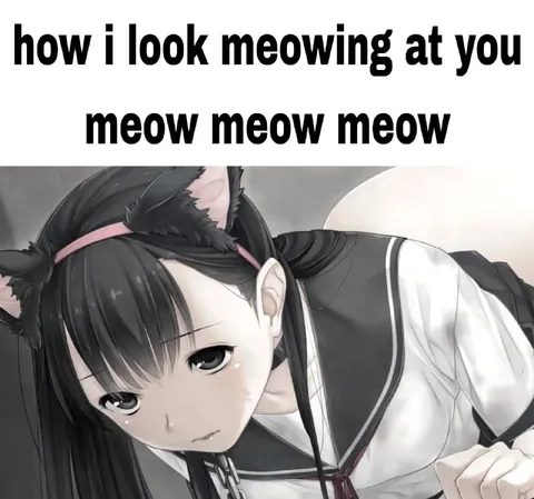 Anime Catgirl Meowing at You