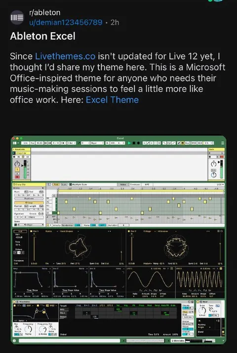 Ableton Excel Theme