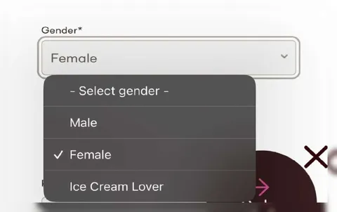 Ice Cream Lover Gender Option