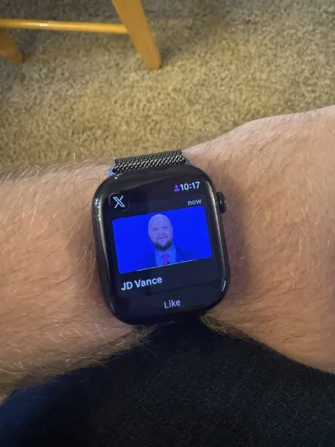 JD Vance on Apple Watch