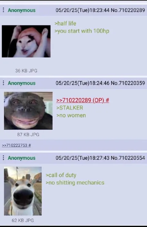 Video Game Expectations Greentext
