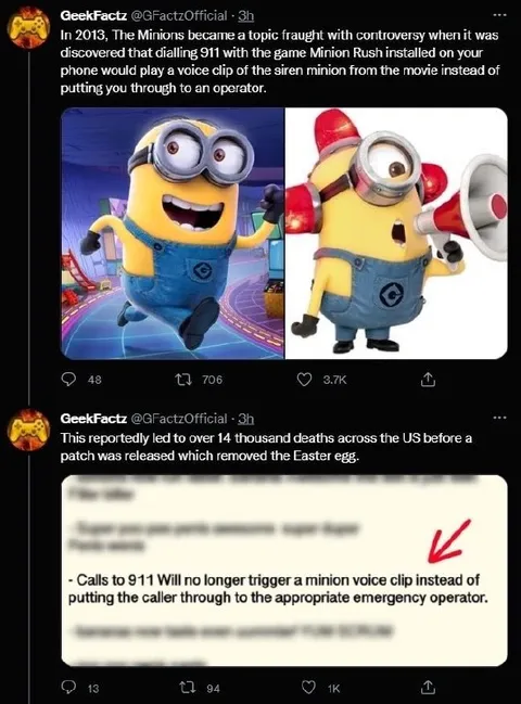 Minion Rush 911 Easter Egg