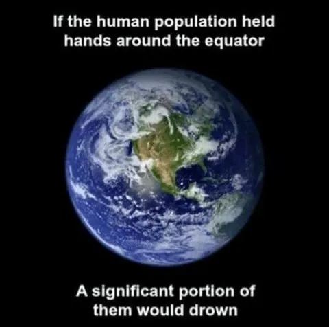 Humans Holding Hands Around Earth