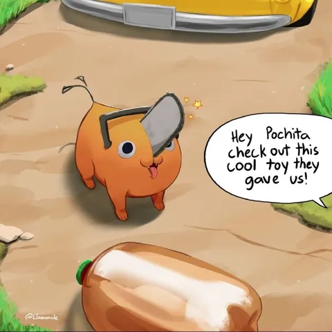 Pochita Gets a Cool Toy