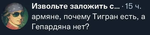 Почему есть Тигран, но нет Гепардяна