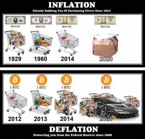 Inflation Versus Bitcoin Deflation