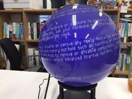 Blue Screen of Death Globe