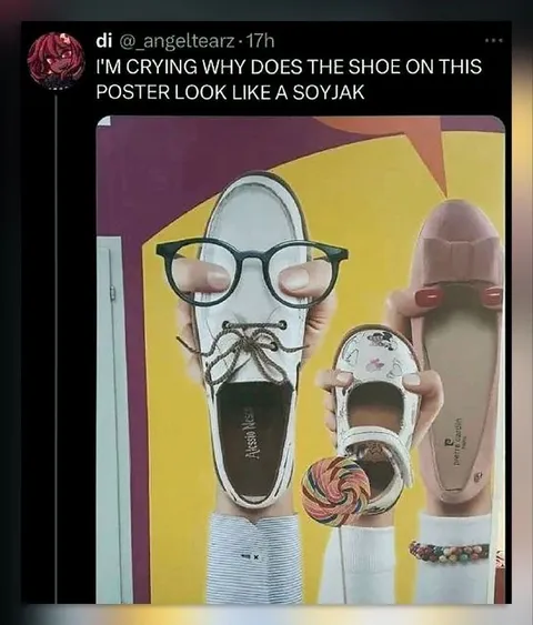 Shoe Looks Like a Soyjak