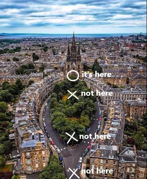 It's Here, Not Here Meme