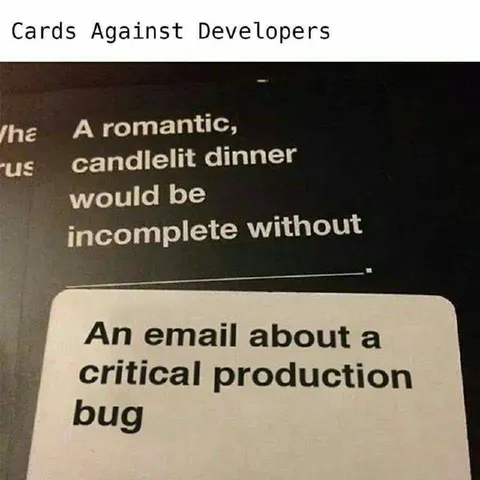 Romantic Dinner Production Bug