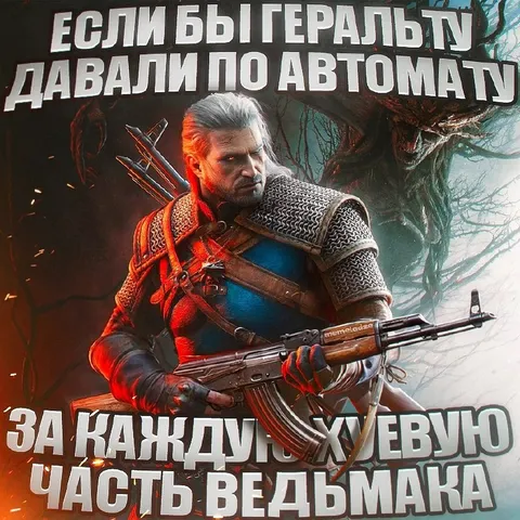 Геральт с автоматом