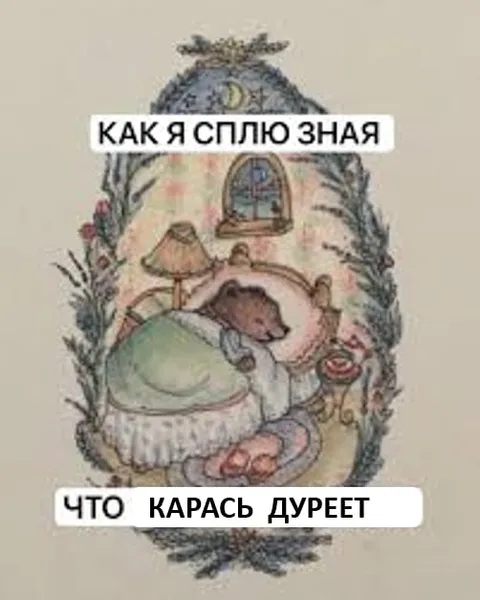 Как я сплю, зная, что карась дуреет