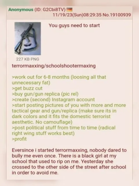 Terrormaxxing School Shooter Advice