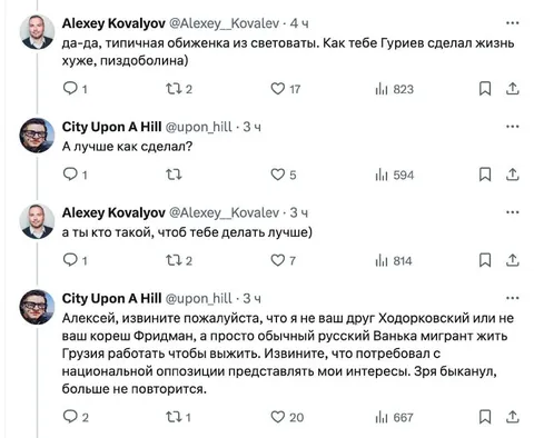 Типичная российская оппозиция в Твиттере
