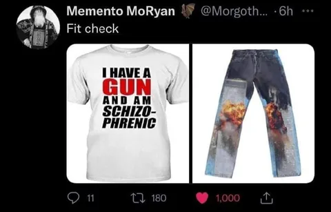 Gun and Schizophrenic Outfit