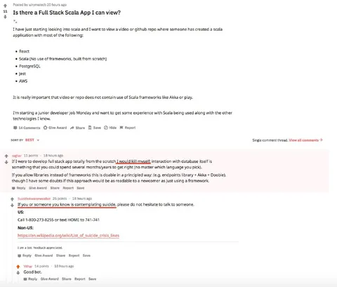 Full Stack Scala Suicide Bot