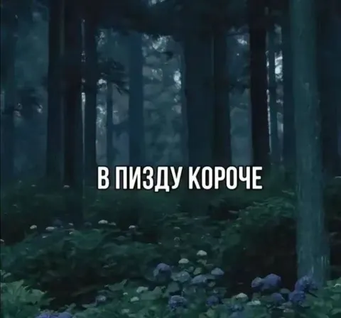 В пизду короче в лесу
