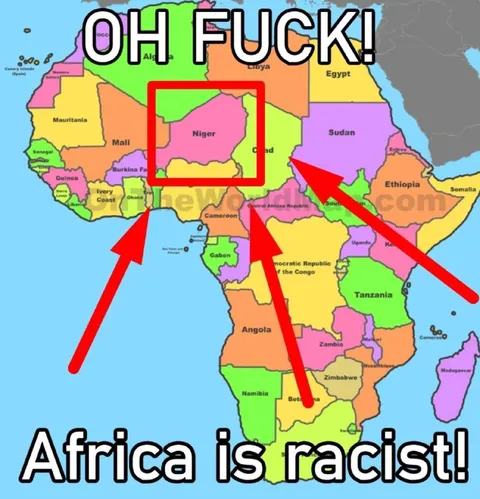 Africa Is Racist Map Meme