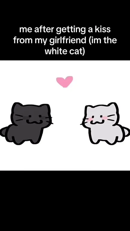 White Cat Gets a Kiss
