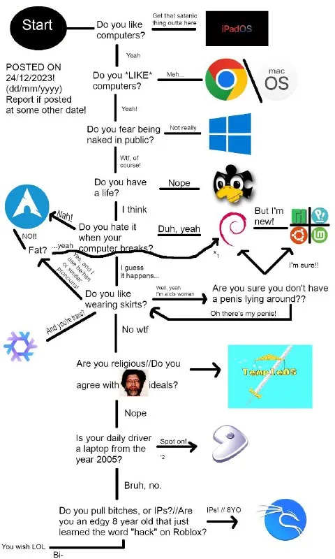 Computer User Personality Flowchart