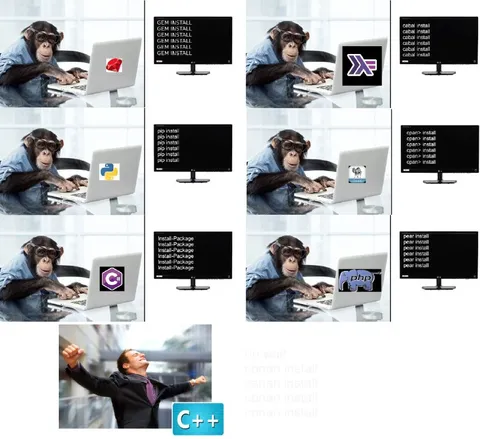 Different Languages, Different Install Commands