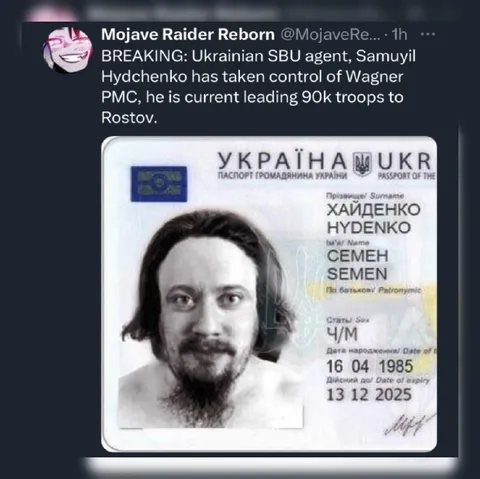 Ukrainian SBU Agent Takes Wagner