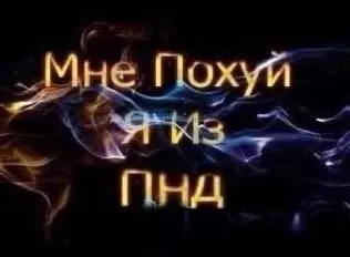 Мне похуй, я из ПНД
