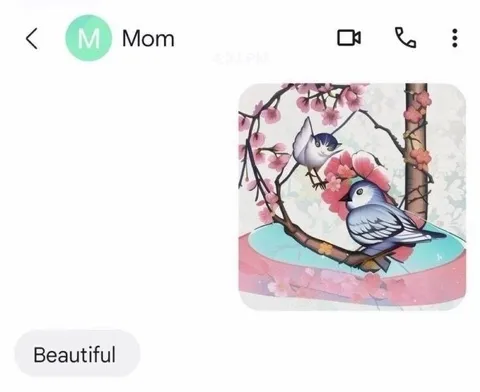 Mom Sends a Beautiful Bird Picture
