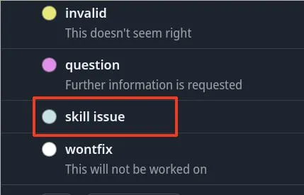 Skill Issue Ticket Options